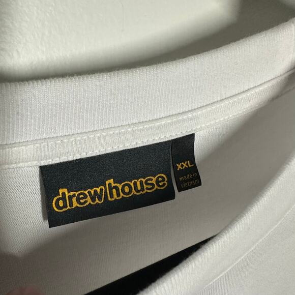 Drew House Men's White Long Sleeve Floral Logo T-Shirt Size XXL Ssense Exclusive - Picture 5 of 9